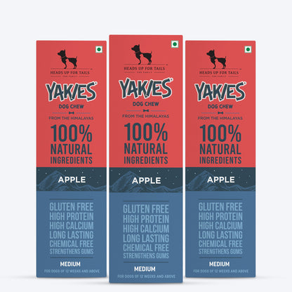 HUFT Yakies Vegetarian Natural Chew Bone - Apple - Heads Up For Tails