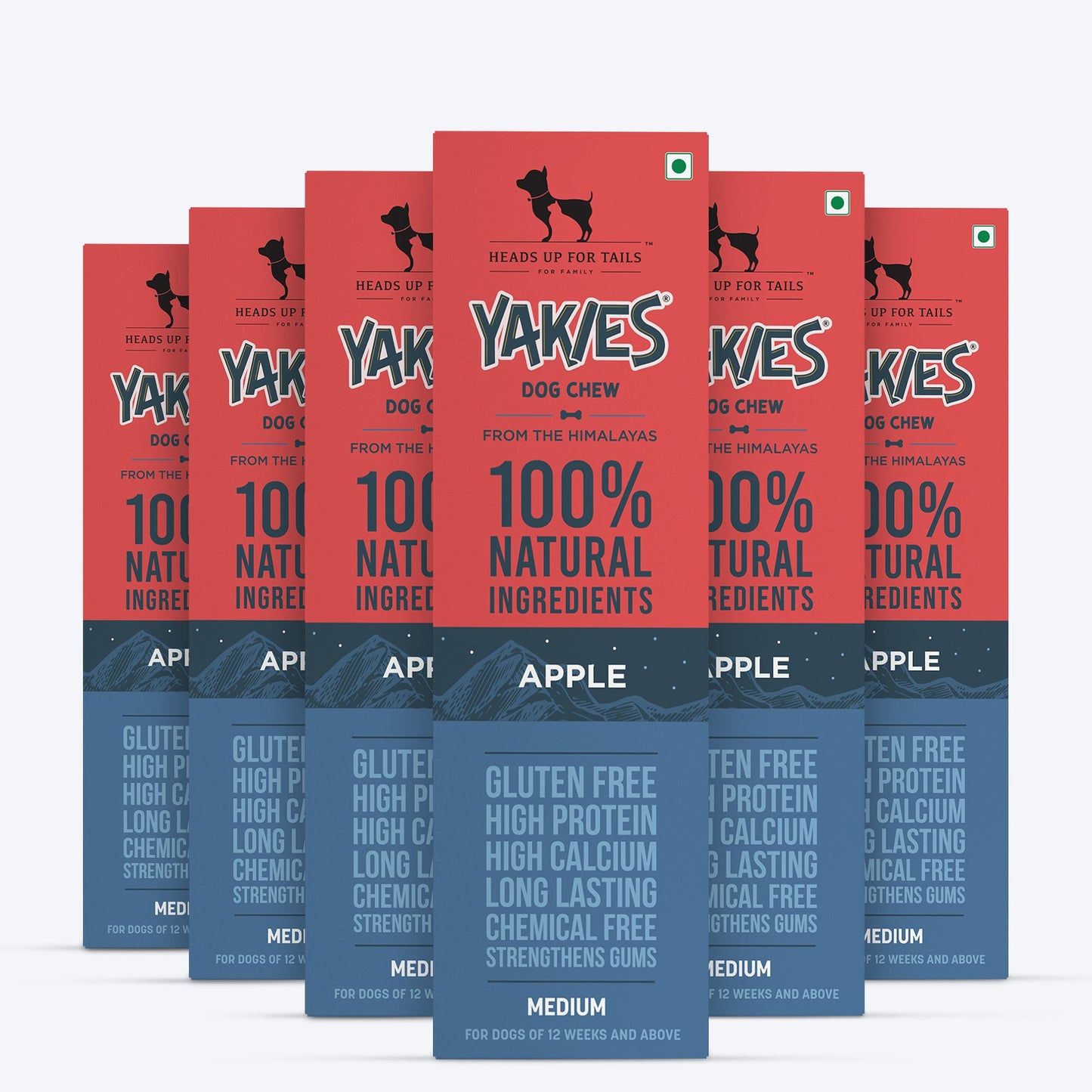 HUFT Yakies Vegetarian Natural Chew Bone - Apple - Heads Up For Tails