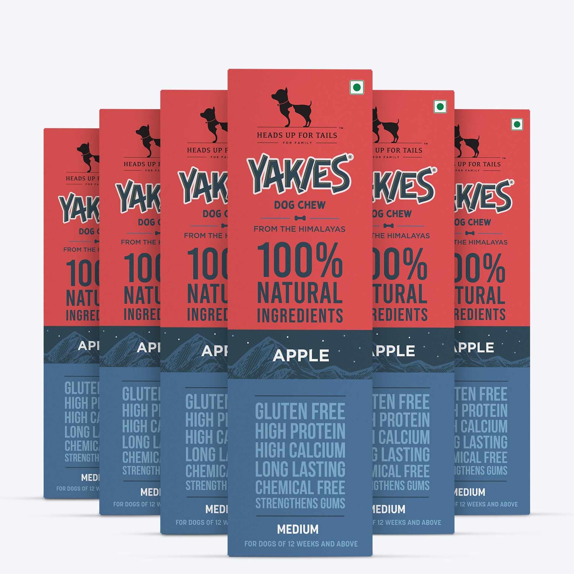 HUFT Yakies Vegetarian Natural Chew Bone - Apple - Heads Up For Tails
