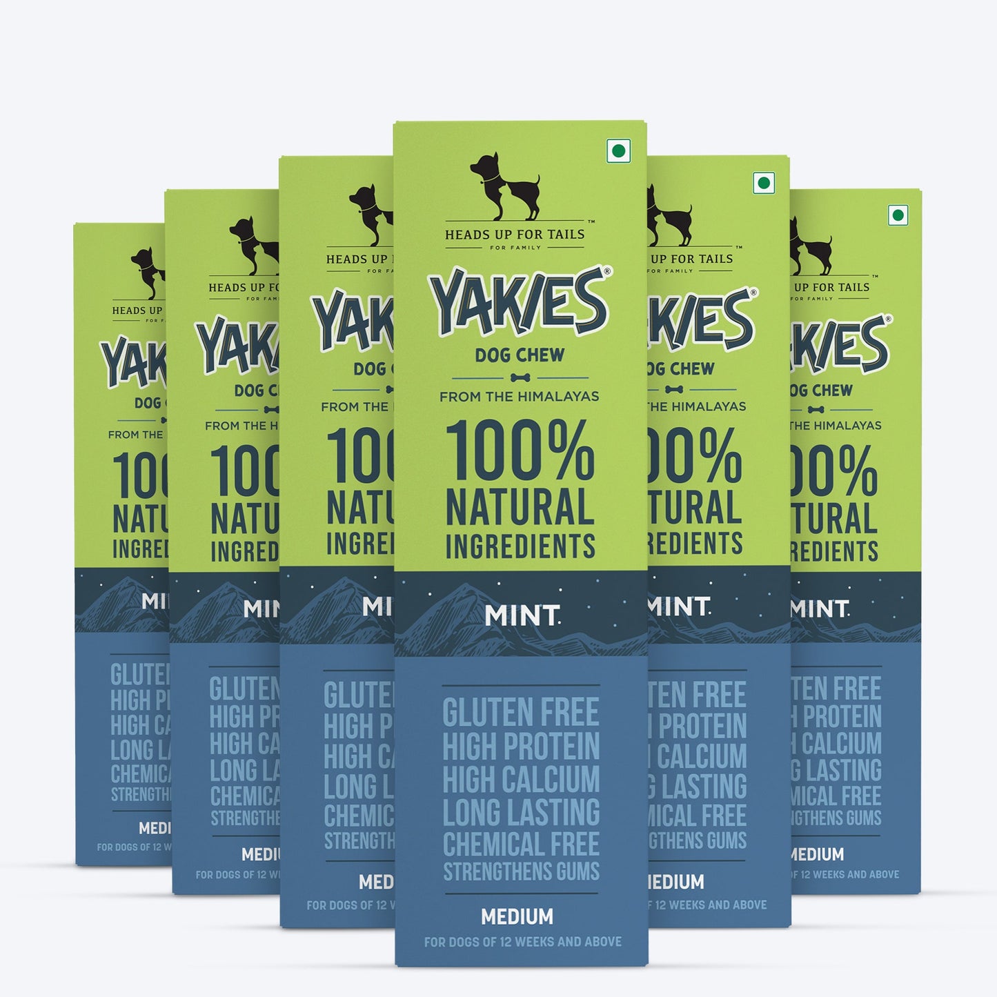HUFT Yakies Vegetarian Natural Chew Bone - Mint - Heads Up For Tails