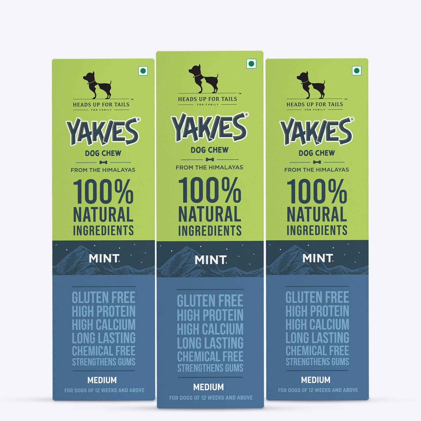 HUFT Yakies Vegetarian Natural Chew Bone - Mint - Heads Up For Tails