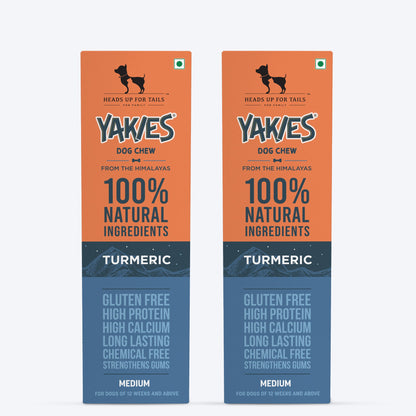 HUFT Yakies Vegetarian Natural Chew Bone - Turmeric - Heads Up For Tails