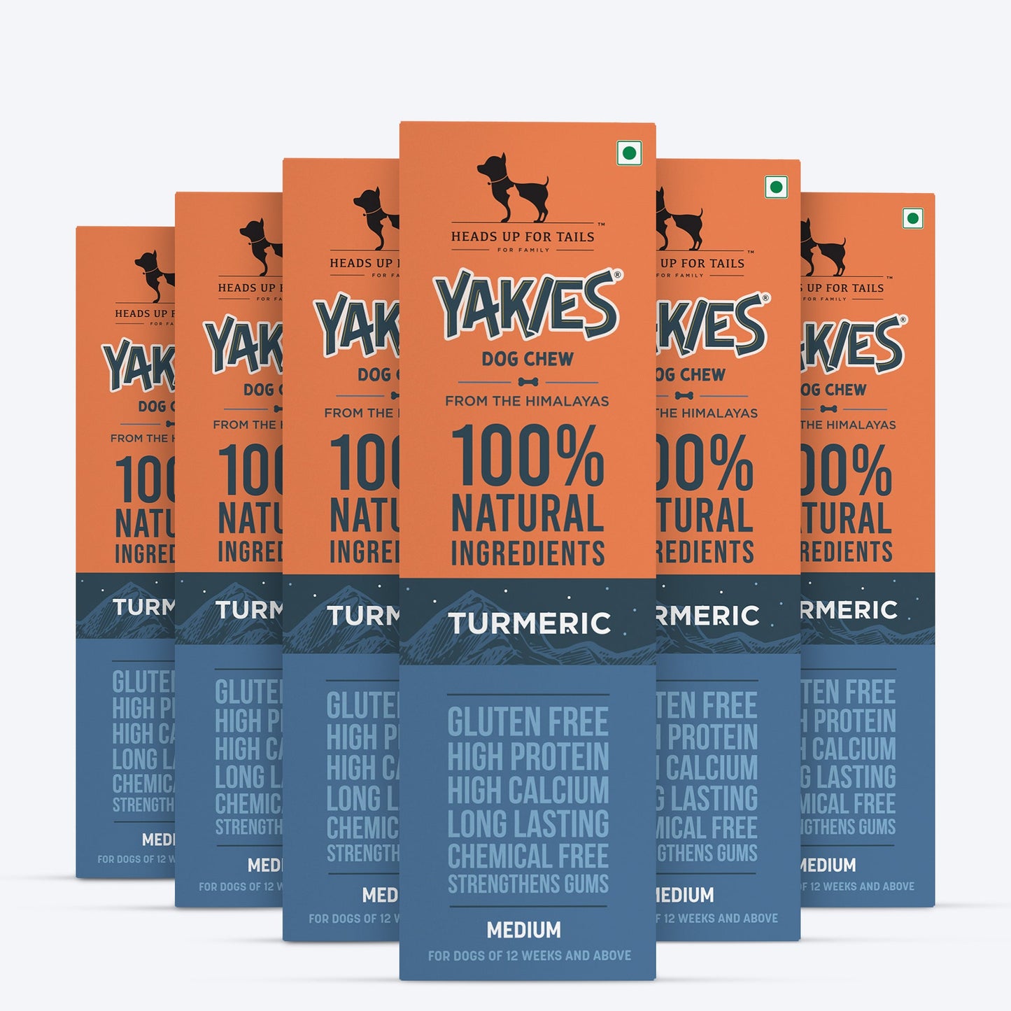 HUFT Yakies Vegetarian Natural Chew Bone - Turmeric - Heads Up For Tails
