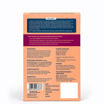 Sara's Wholesome Mutton Biryani Wet Dog Food Human-Grade