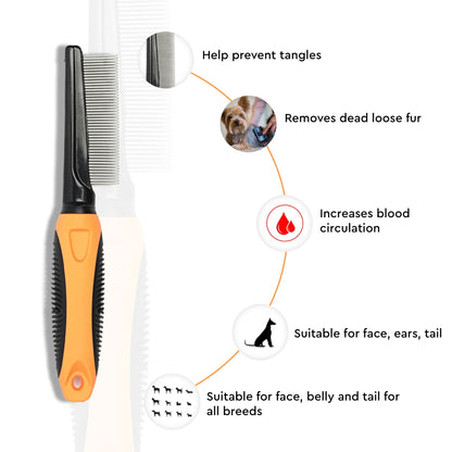 HUFT Narrow Tooth Comb For Dogs & Cats