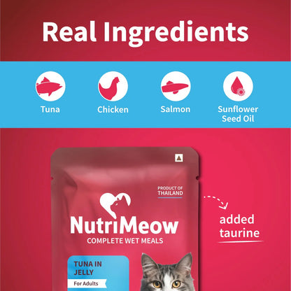 NutriMeow Tuna In Jelly Wet Food For Adult Cat - 80 gm