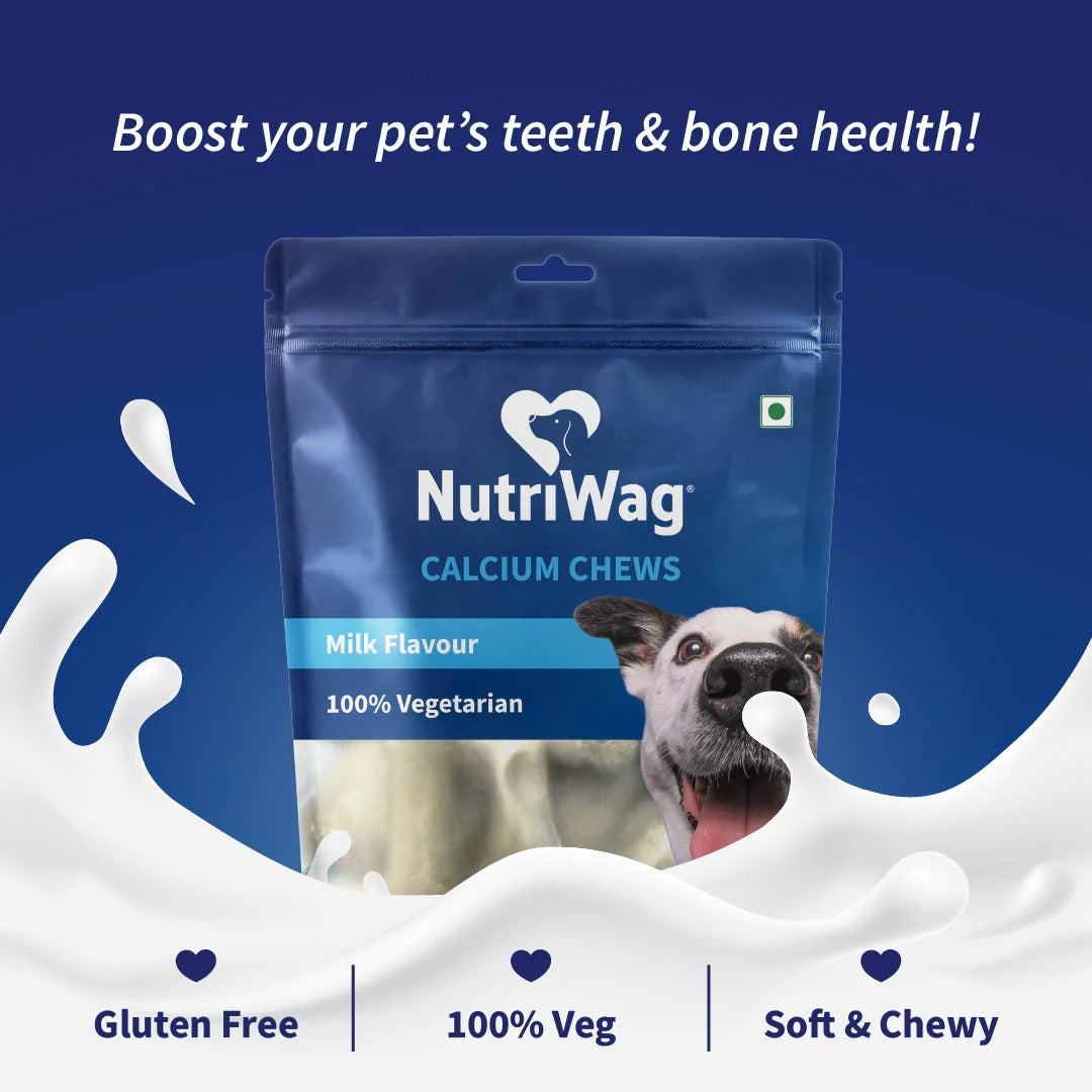 NutriWag Milk Calcium Chew Bones Treats For Dog