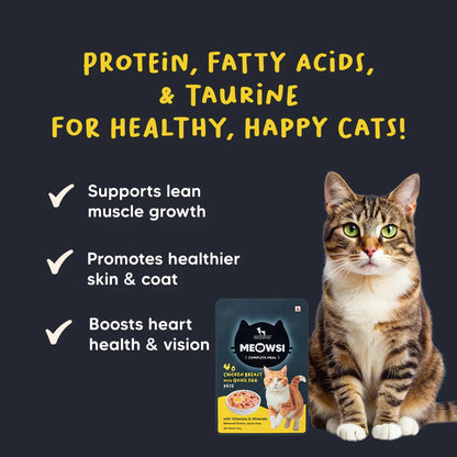Meowsi Chicken Breast & Quail Egg Pate Wet Cat Food 80g