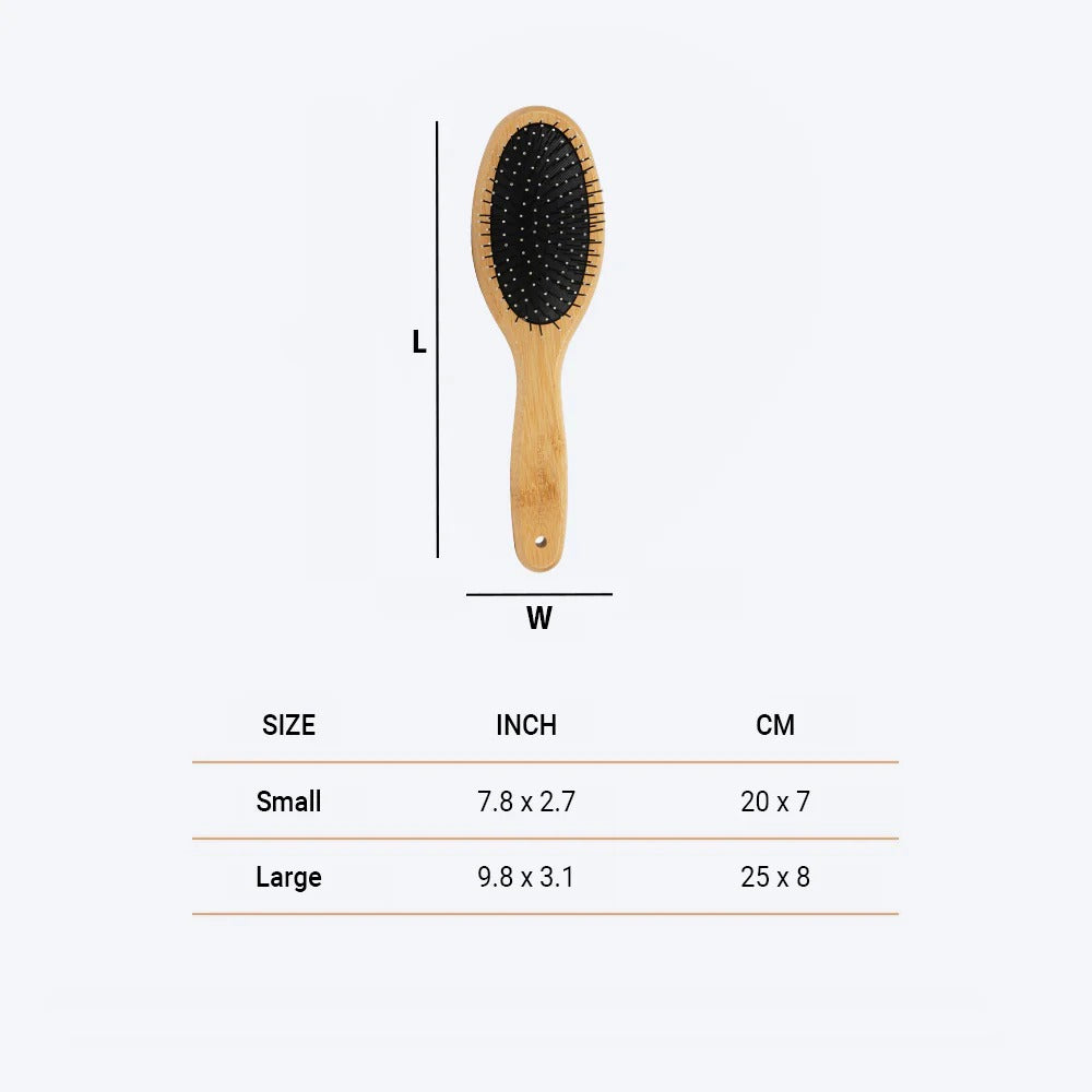 HUFT Bamboo Double Sided Brush For Dogs