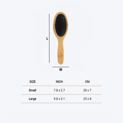 HUFT Bamboo Double Sided Brush For Dogs