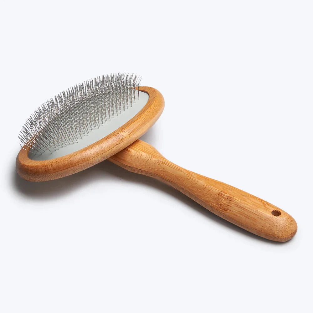 HUFT Bamboo Slicker Brush For Dog & Cat - S