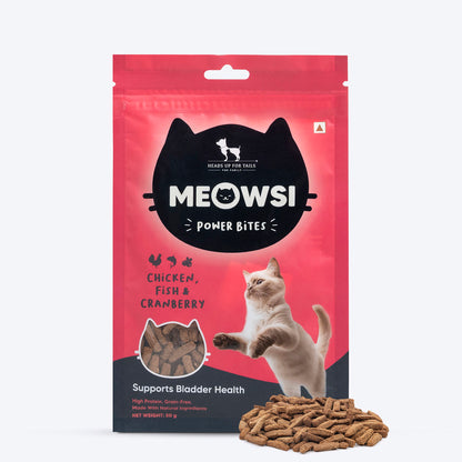 Meowsi Chicken, Fish & Cranberry Power Bites Cat Treats - 50 g