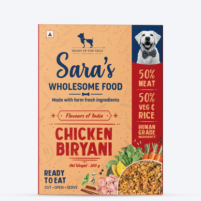 Sara's Wholesome Chicken Biryani Wet Dog Food Human-Grade