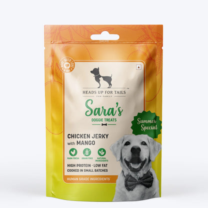 Sara's Mango Chicken Jerky Dog Treats Human-Grade 70g