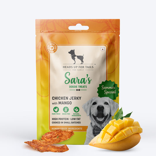 Sara's Mango Chicken Jerky Dog Treats Human-Grade 70g