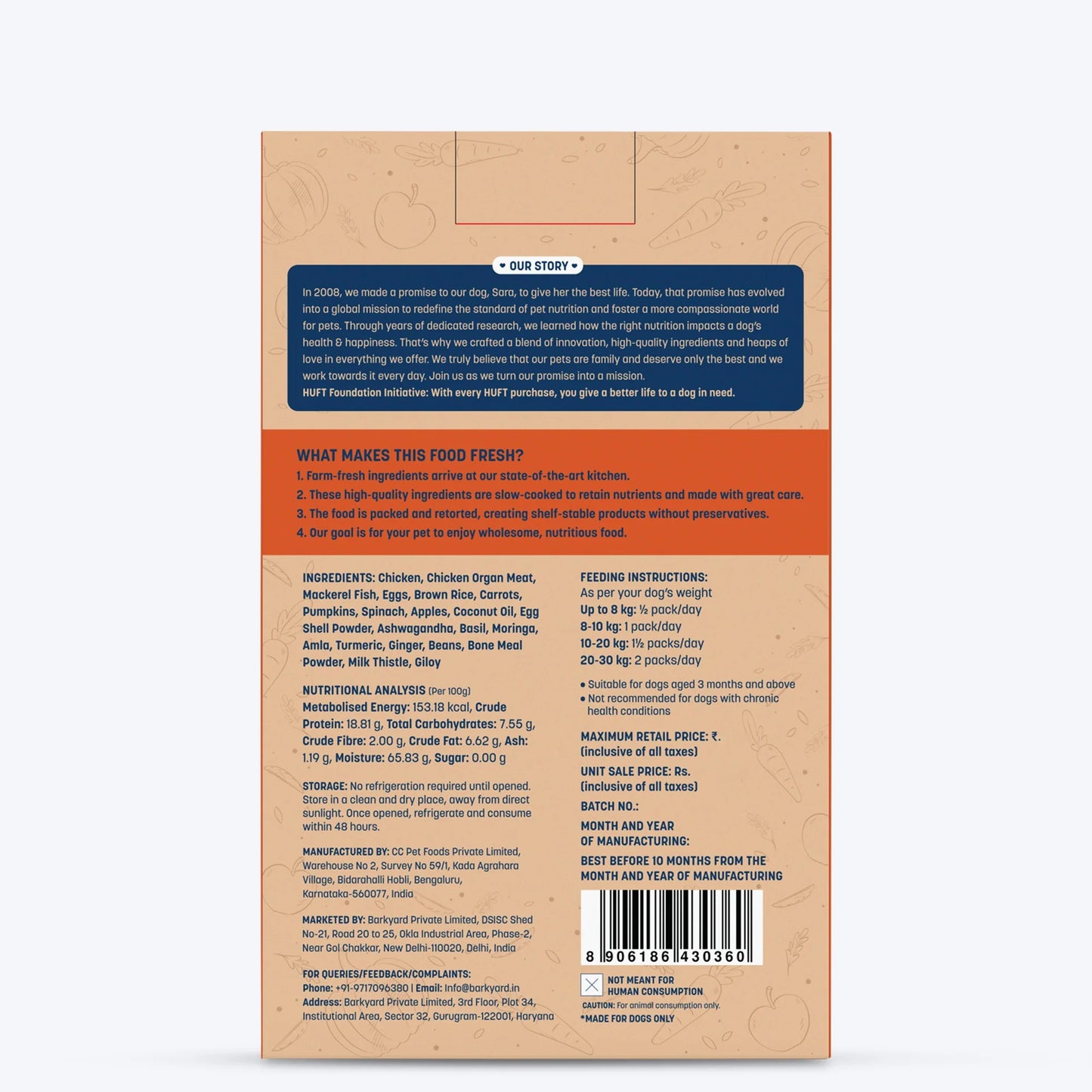 Sara's Wholesome Classic Chicken & Brown Rice Dog Food