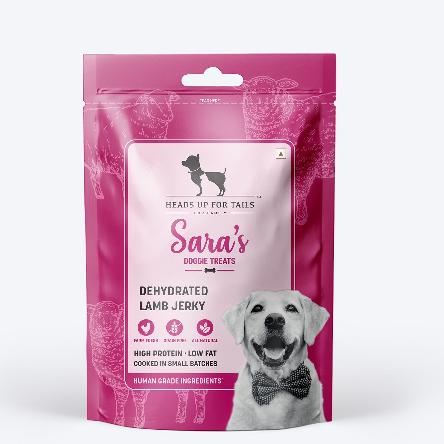 Sara's Dehydrated Lamb Jerky Dog Treats Single-Ingredient 70g