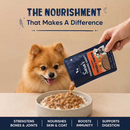 Sara’s Nourishing Gravy Shredded Chicken & Pumpkin Wet Food For Dog - 70 gm