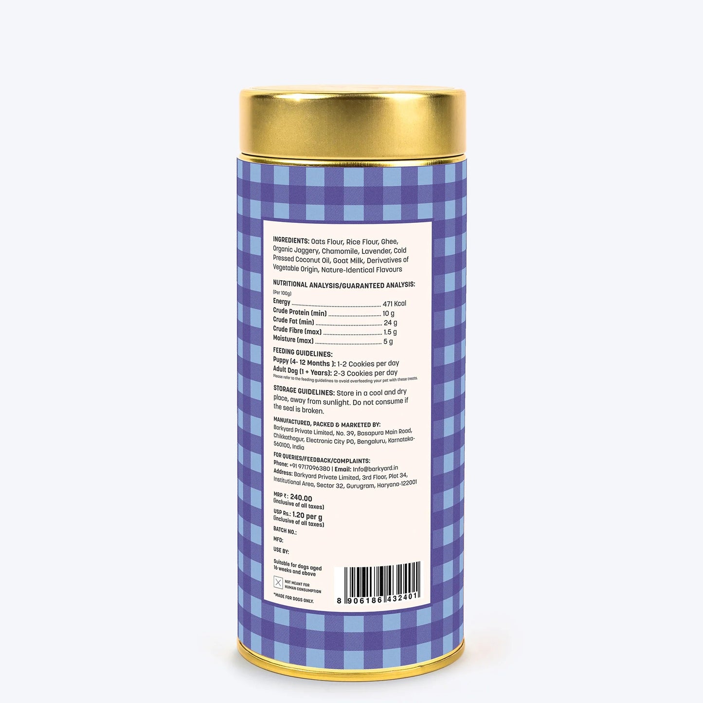 HUFT Yummy In My Tummy Chamomile & Lavender Biscuits - 200 g