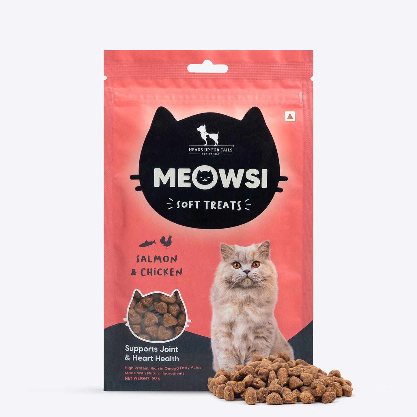 Meowsi Salmon & Chicken Soft Cat Treats High-Protein - 50 g