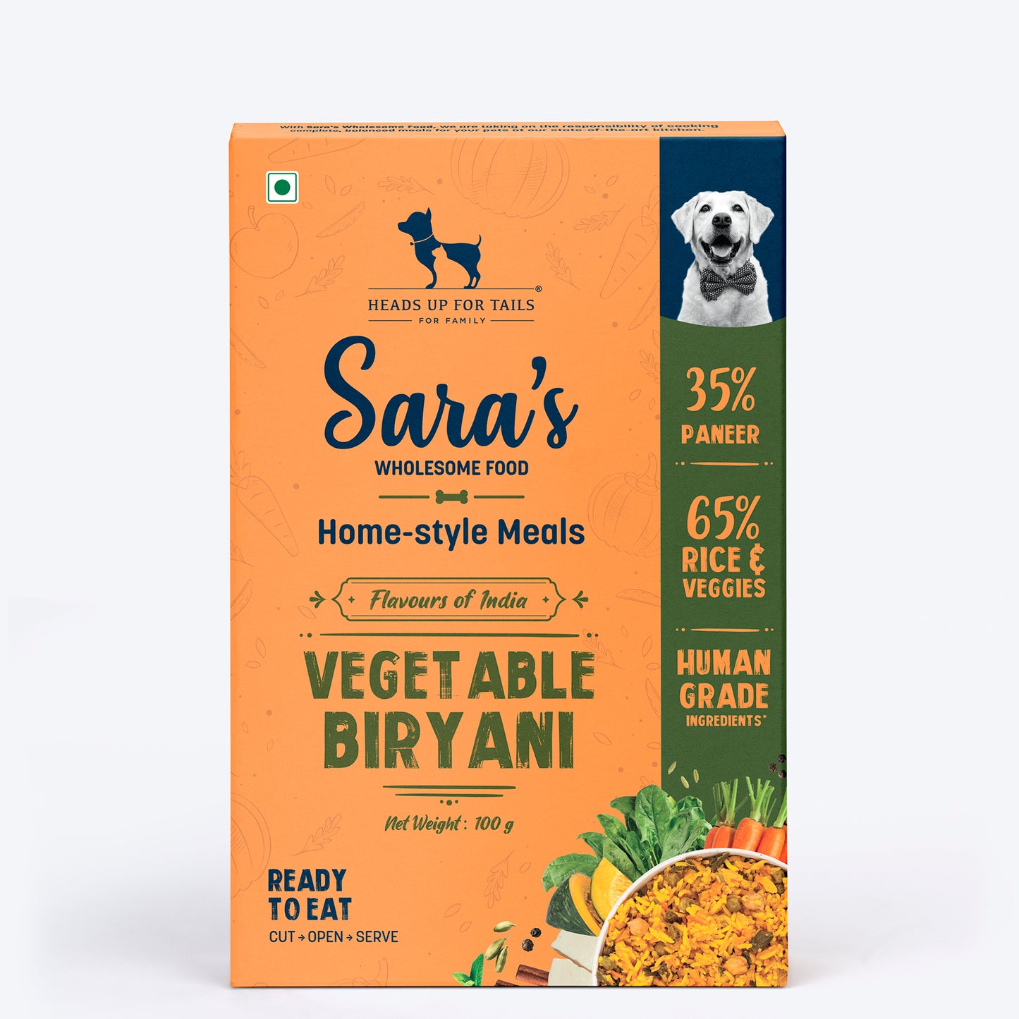 Sara's Wholesome Vegetable Biryani Wet Dog Food Vegetarian