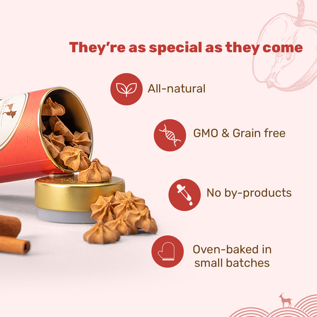 HUFT Goat Milk Dog Cookies - Apple - 200 g