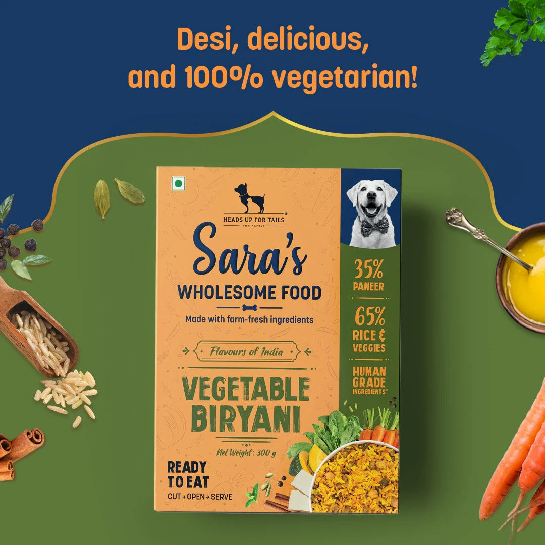 Sara's Wholesome Vegetable Biryani Wet Dog Food Vegetarian