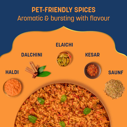 Sara's Wholesome Chicken Biryani Wet Dog Food Human-Grade
