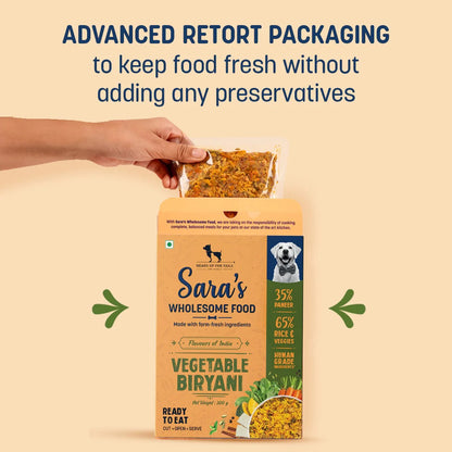 Sara's Wholesome Vegetable Biryani Wet Dog Food Vegetarian