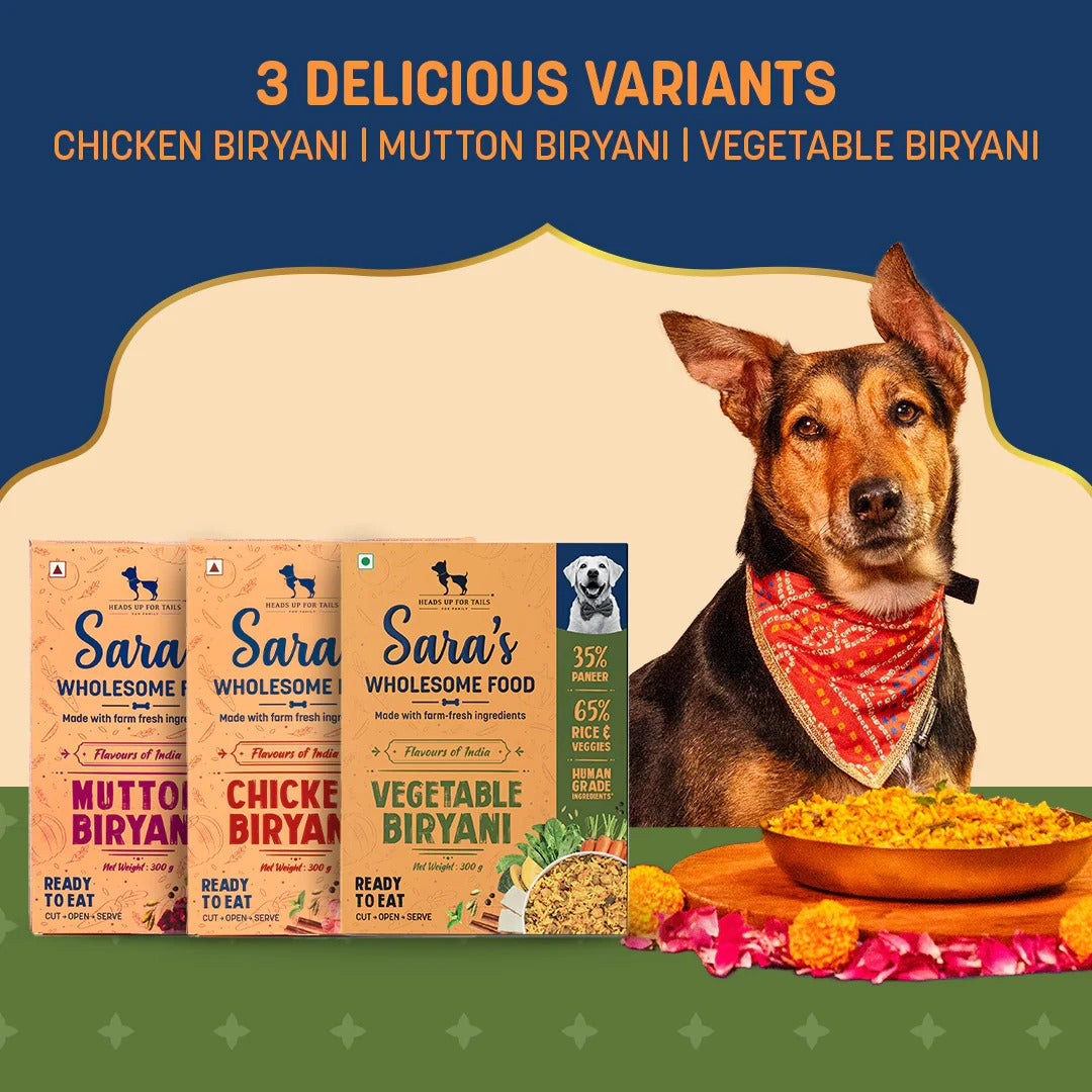 Sara's Wholesome Vegetable Biryani Wet Dog Food Vegetarian