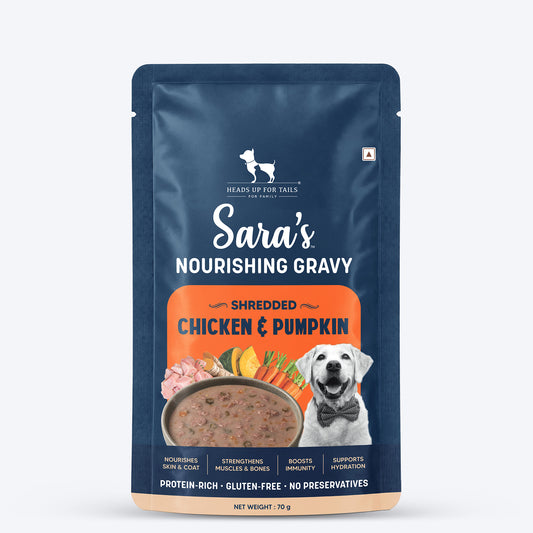Sara's Nourishing Gravy Shredded Chicken & Pumpkin Wet Food For Dog - 70 gm