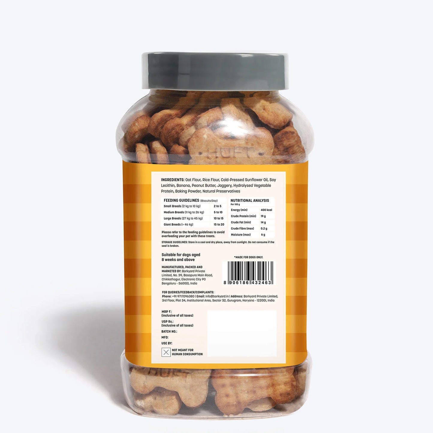 HUFT Yummy In My Tummy Peanut Butter & Banana Biscuits