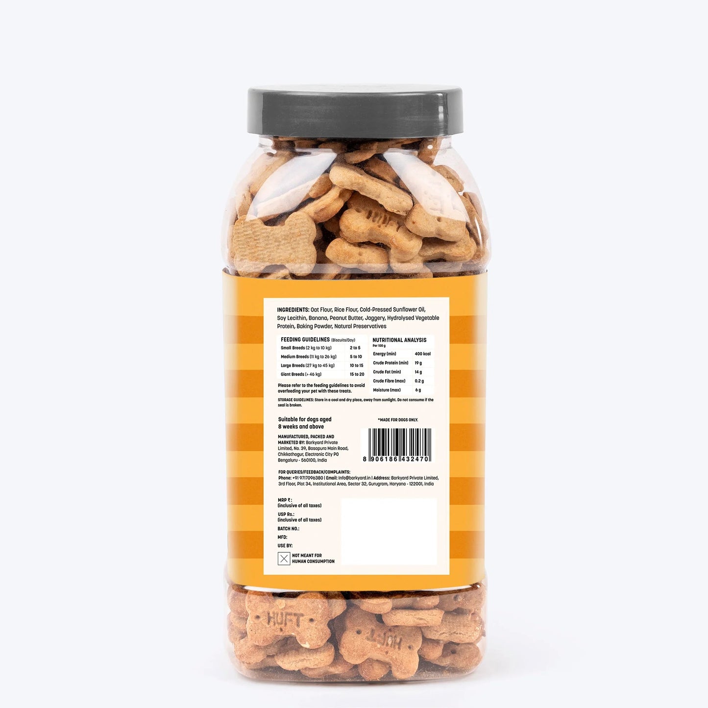HUFT Yummy In My Tummy Peanut Butter & Banana Biscuits