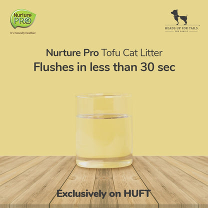 Nurture Pro Tofu Cat Litter Green Tea (Flushable & Lasts 4 Weeks) - 7 L (2.75Kg)