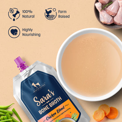 HUFT Sara's Chicken Blend Bone Broth For Dogs - 150 ml - Heads Up For Tails
