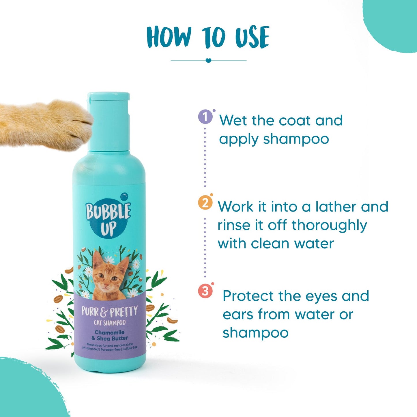 Bubble Up - Purr & Pretty Cat Shampoo - Heads Up For Tails