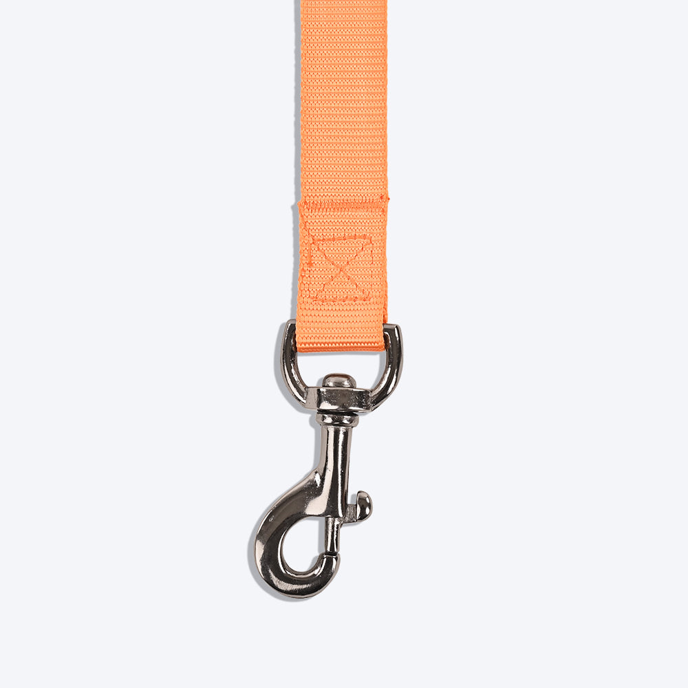 HUFT Essentials Nylon Dog Leash - Orange - 1.5 m (Can be Personalised) - Heads Up For Tails
