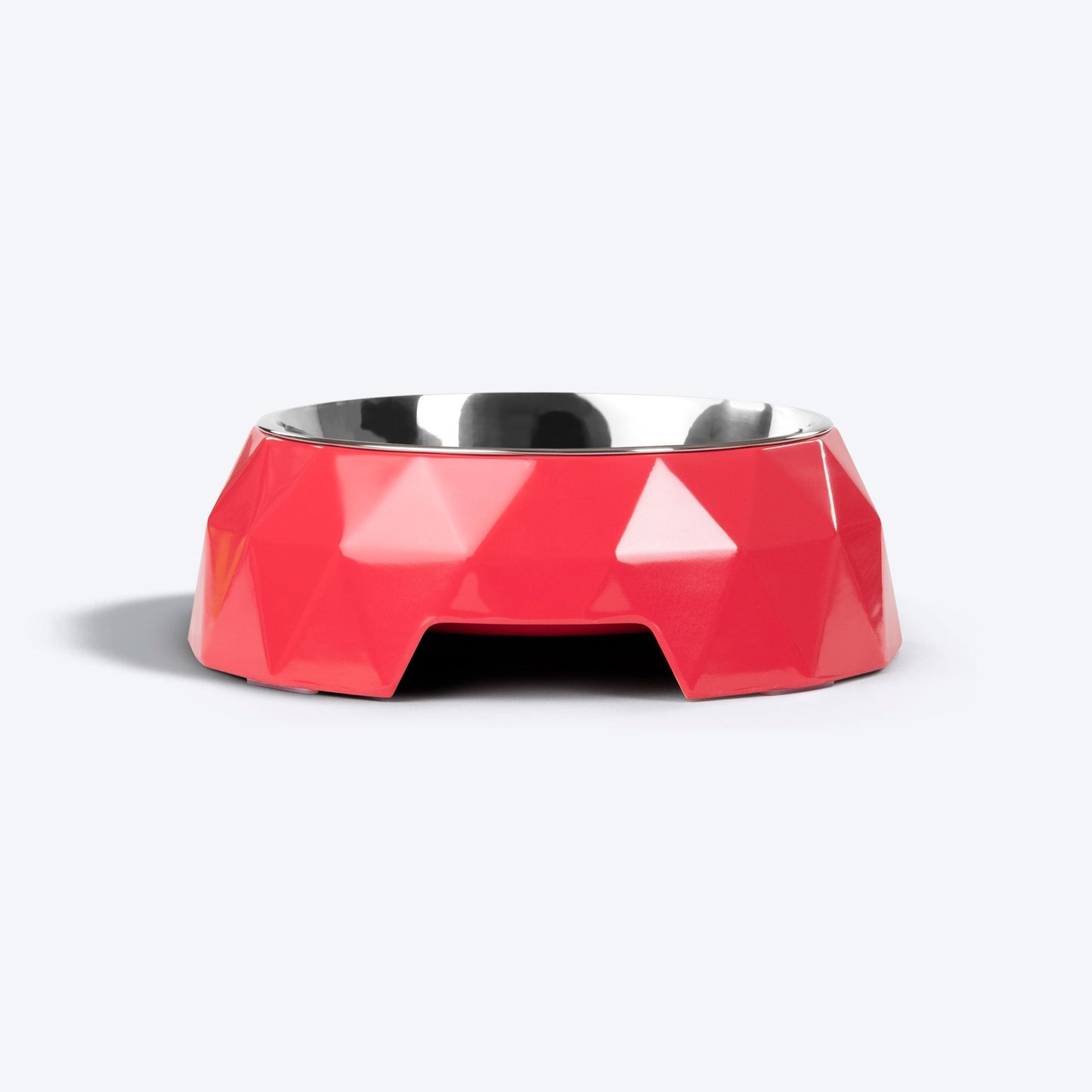 HUFT Diamond Melamine Bowl For Pets (Coral) - Heads Up For Tails