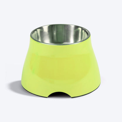 HUFT Elevated Cocker Bowl For Pets (Neon Green) - Heads Up For Tails