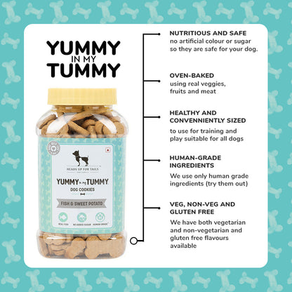 HUFT YIMT Fish & Sweet Potato Dog Biscuits - Heads Up For Tails