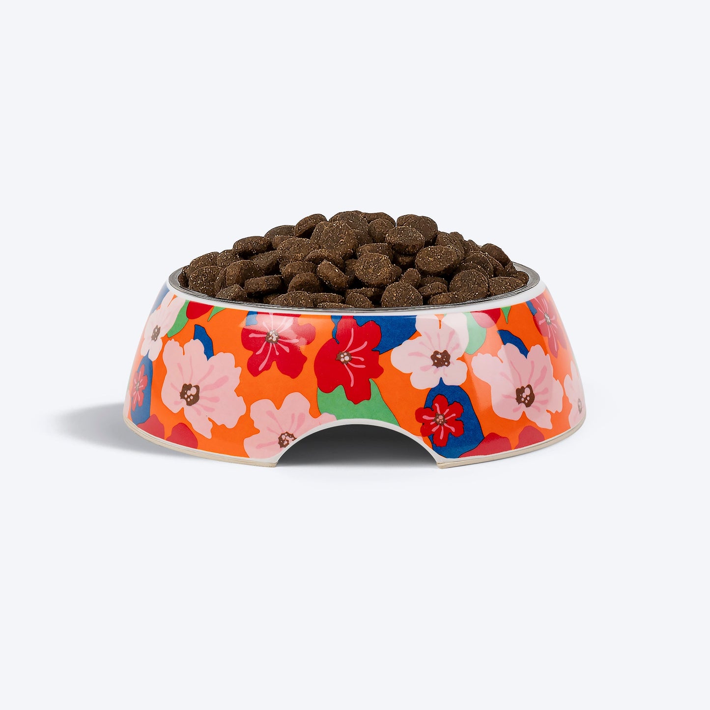 HUFT Petal Play Melamine Bowl For Pets (Orange) - Heads Up For Tails