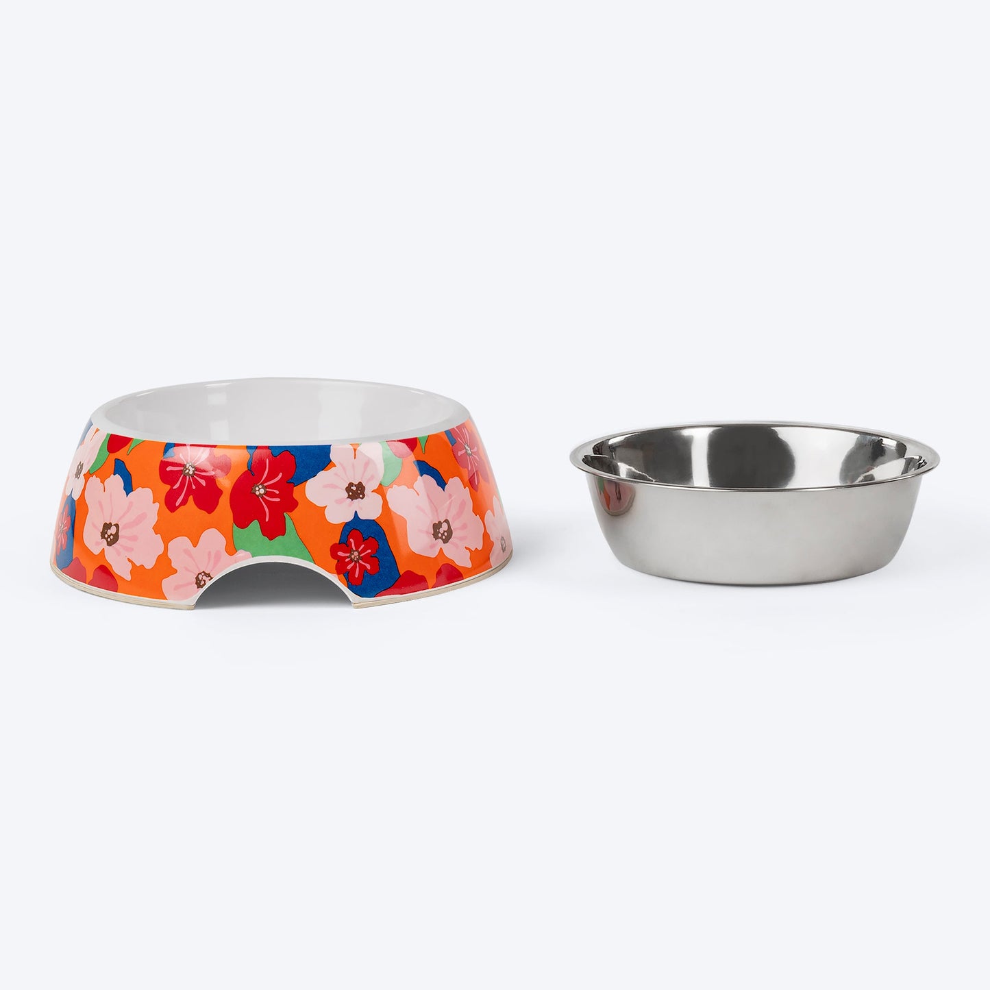 HUFT Petal Play Melamine Bowl For Pets (Orange) - Heads Up For Tails