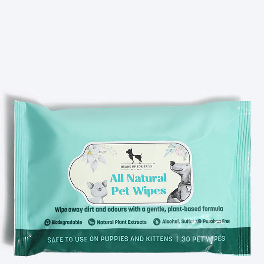 HUFT Biodegradable Pet Wipes - Pack of 30 - Heads Up For Tails