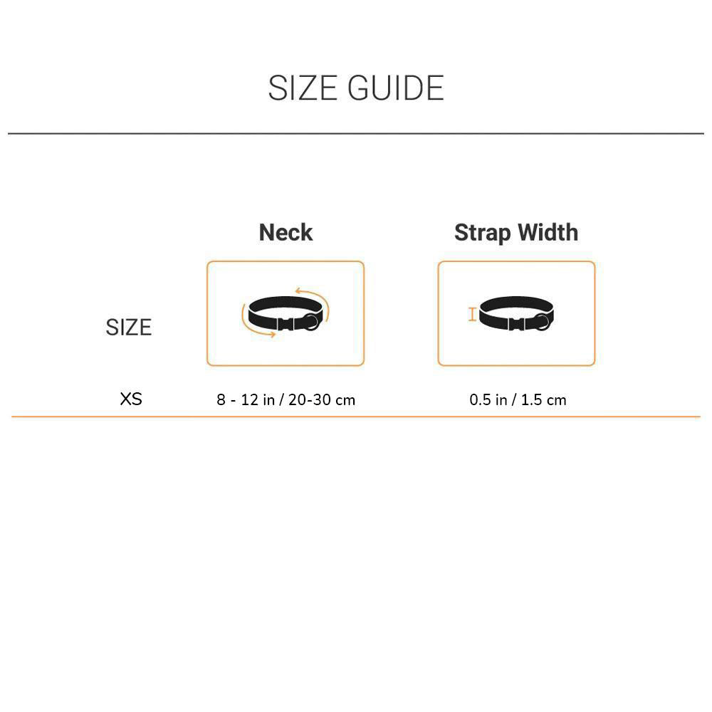 HUFT Classic Nylon Dog Collar - Orange- XS-2