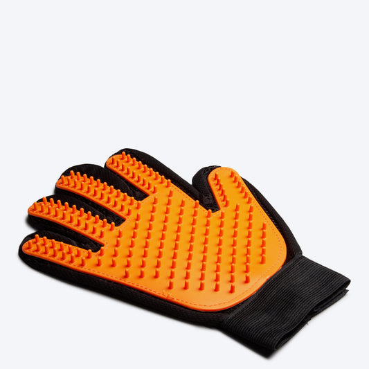 HUFT Pet Grooming Finger Glove - Orange - Heads Up For Tails