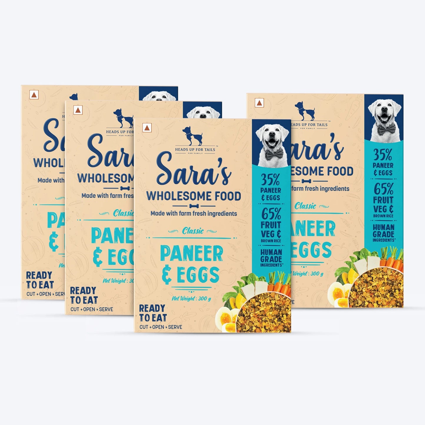 HUFT Sara's Wholesome Food - Classic Paneer And Eggs Dog Food (300gm Pack)