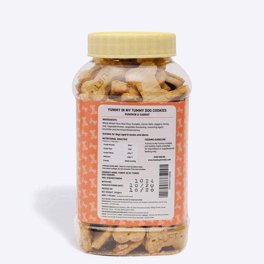 HUFT YIMT Pumpkin and Carrots Vegetarian Dog Biscuits - Heads Up For Tails