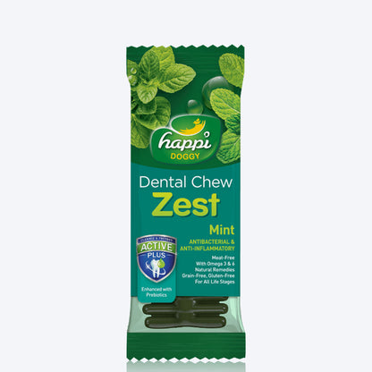 Happi Doggy Vegetarian Dental Chew - Zest - Mint (Singles) - 25 g-2
