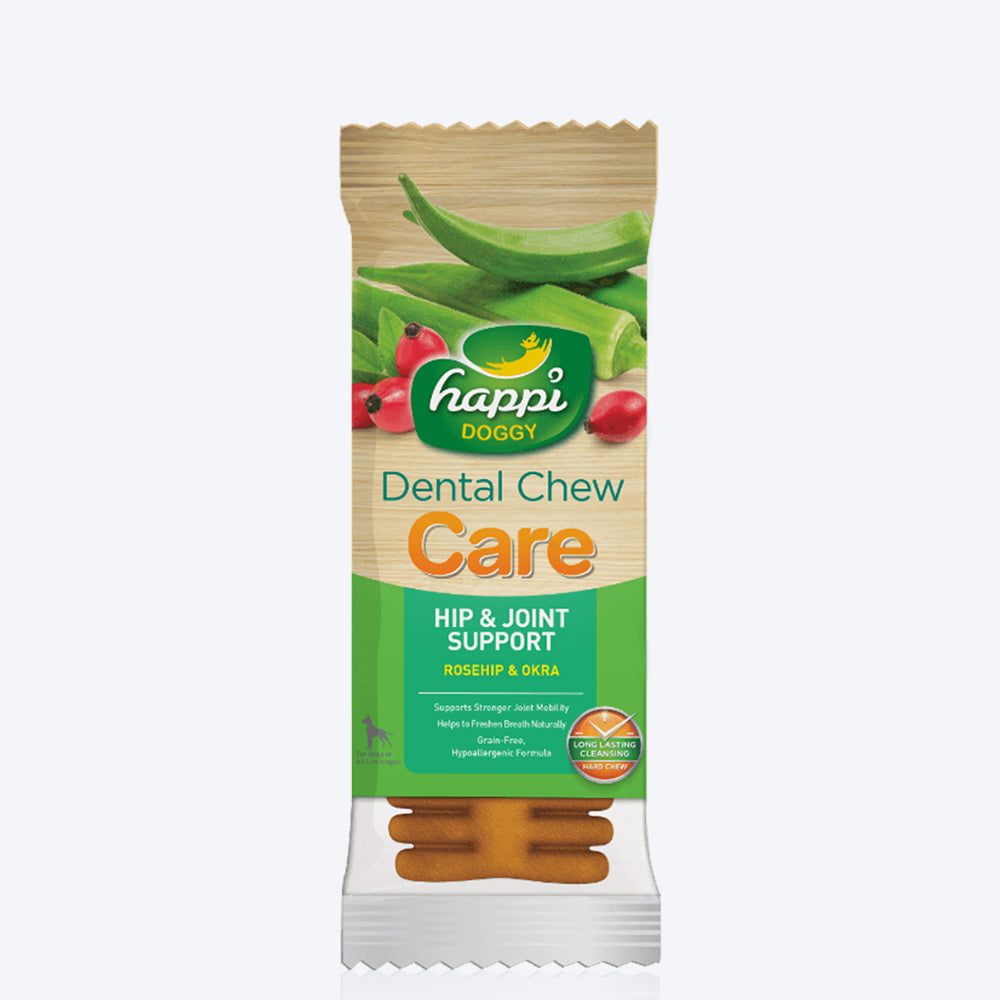 Happi Doggy Vegetarian Dental Chew - (Hip & Joint Support) Rosehip & Okra - Singles - 23 g-2