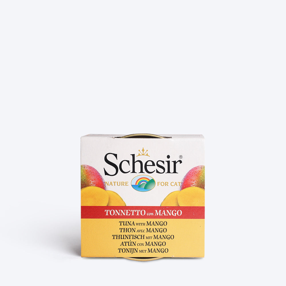 Schesir 45% Tuna and Mango Fruit Dinner Canned Wet Cat Food - 75g - Heads Up For Tails